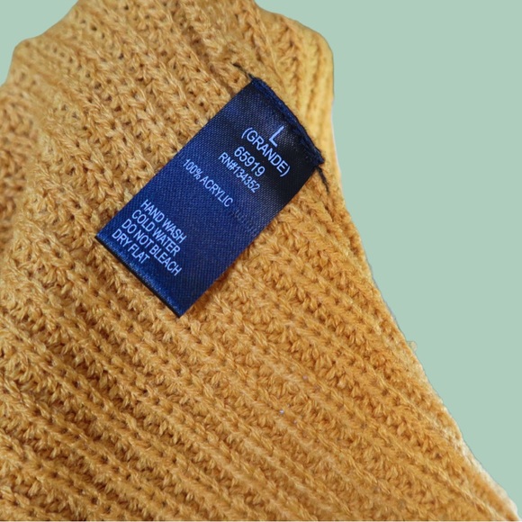 Forever 21 x Ambiance Apparel Ribbed Knit Mustard Lace-Up Sweater - Picture 3 of 7